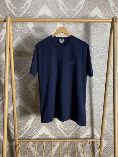 Pre-owned Vivienne Westwood T-shirt Luxury Drill Y2k In Dark Blue