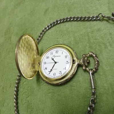 Pre-owned Vintage X Watch Retro Vintage Pocket Watch By "join". Japan Watch In Bronze Brown