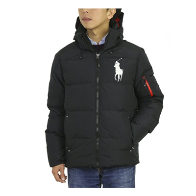 Pre-owned Polo Ralph Lauren Men's Big & Tall Big Pony Hooded Down Puffer Jacket - 4 Colors In Black