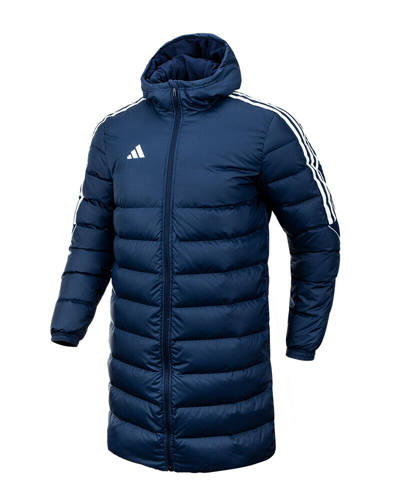 Pre-owned Adidas Originals Adidas Soccer Wind Wear Tiro 23 L Long Down Jacket Black Asia-fit Hs3616 In Blue