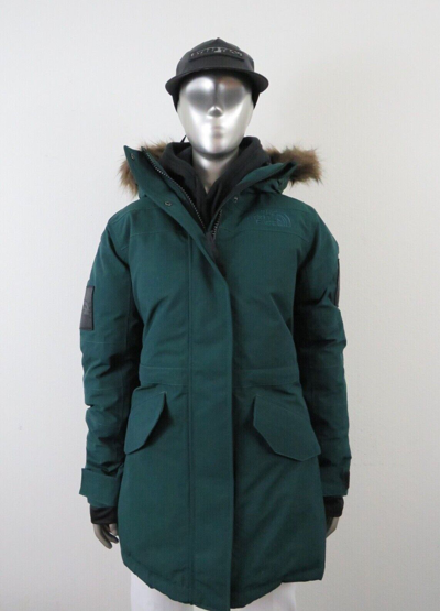 Pre-owned The North Face Womens  Expedition Mcmurdo 700-down Warm Parka Jacket Green In Ponderosa Green