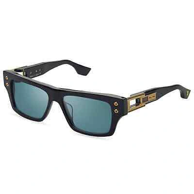 Pre-owned Dita Grandmaster Seven Dts 407-a-01 Black Gold Frame Blue Lens Large Sunglasses