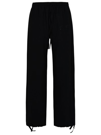 OFF-WHITE OFF-WHITE BLACK WOOL SPORTY TROUSERS MAN