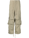 ENTIRE STUDIOS GREEN FREIGHT RIPSTOP CARGO TROUSERS
