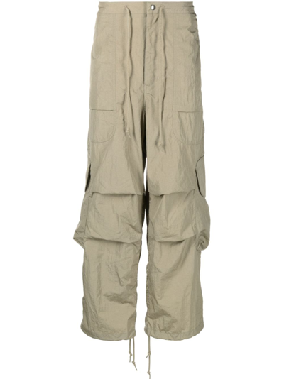 Entire Studios Freight Wide-leg Cargo Trousers In Green