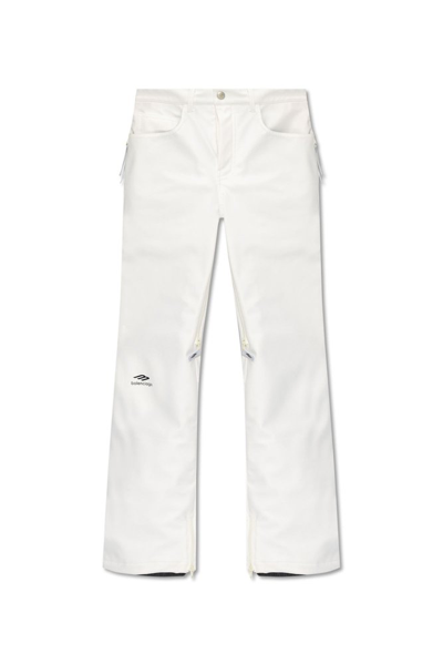 Balenciaga 3b Sports Icon Ski Pants In White
