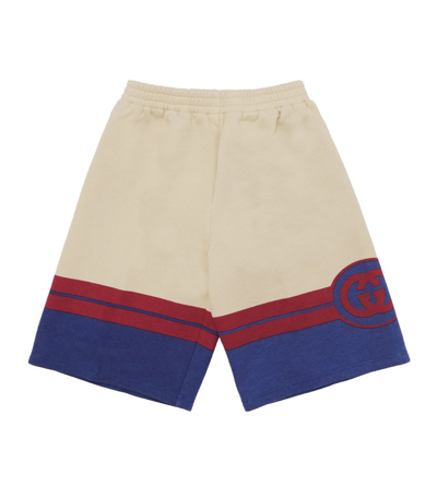 Gucci Kids Stripe Detailed Shorts In Sweet Cream Avio Mc
