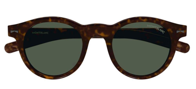 Montblanc Round Frame Sunglasses In Black