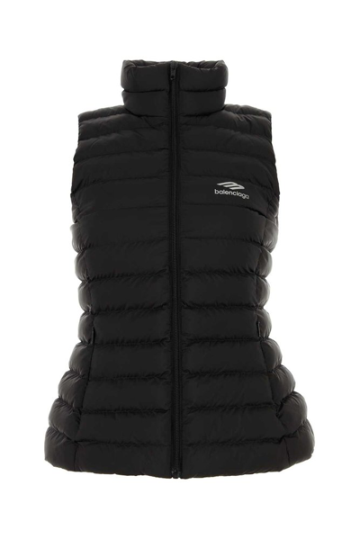 Balenciaga 3b Sports Icon Padded Vest In Black