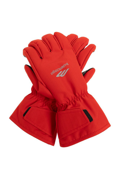 Balenciaga Logo Detailed Ski Gloves In Red