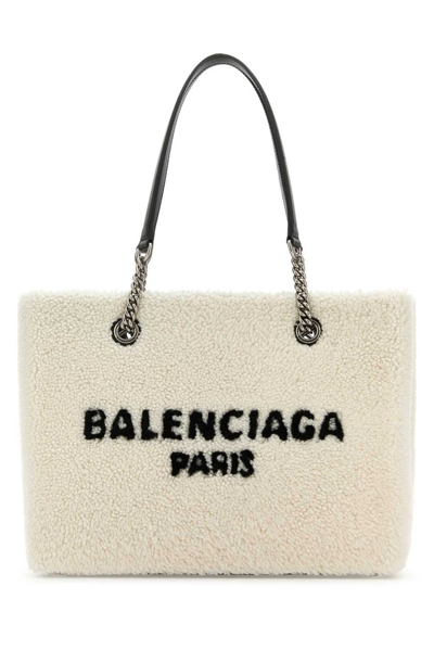 Balenciaga Duty Free Medium Tote Bag In White
