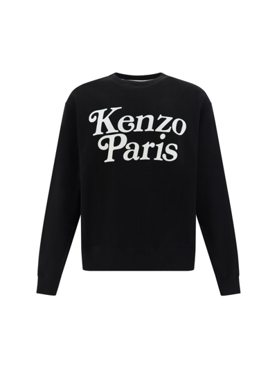 Kenzo Verdy Logo Cotton Graphic Sweatshirt In Black