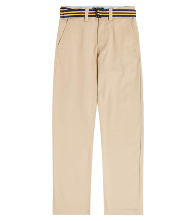 Polo Ralph Lauren Kids' Bedford Cotton Straight Pants In Beige