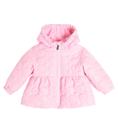 Monnalisa Baby Quilted Jacket In Burgundy