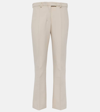 S Max Mara Cotton And Viscose Trousers Fatina In White