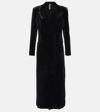 Norma Kamali Velvet Coat In Black