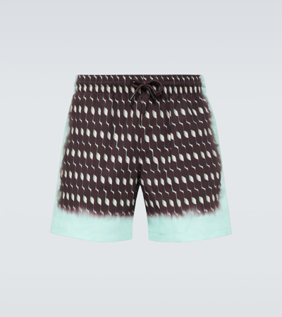 Dries Van Noten Printed Swim Trunks In Multicoloured