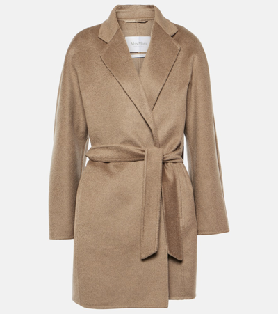 Max Mara Harold Short Cashmere Coat In Taupe