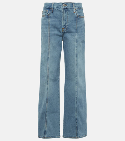 Frame Le Slim Palazzo High-rise Jeans In Blue