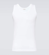 Dries Van Noten White Jersey Tank Top In White