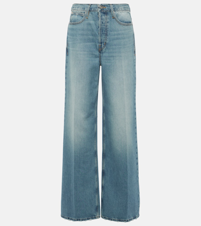 Frame The 1978 High-rise Straight Jeans In Blue