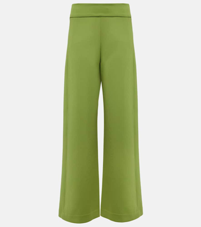 Max Mara Leisure Levante Wide-leg Trousers In Green