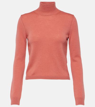 's Max Mara Noibe Virgin Wool Turtleneck Sweater In Pink