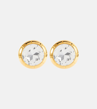 Alessandra Rich Crystal-embellished Clip-on Earrings In Multicoloured