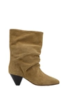Isabel Marant Woman Ankle Boots Sand Size 6.5 Leather In Taupe