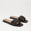 Sam Edelman Irina Logo Emblem Slide Sandals In Brown