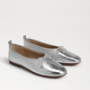 Sam Edelman Ari Ballet Flat Soft Silver Leather In Silver