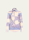 CONNER IVES FLORAL-PRINT STRETCH BUTTON DOWN SHIRT