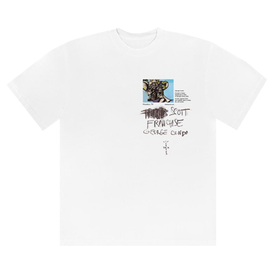 Pre-owned Cactus Jack By Travis Scott Portrait Of Travis Wip T-shirt 'white'