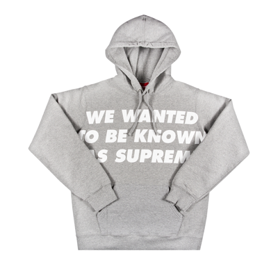 Pre-owned Supreme Known As Hooded Sweatshirt 'heather Grey'