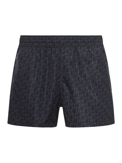 Off-white Swim Shorts Swimwear In Black