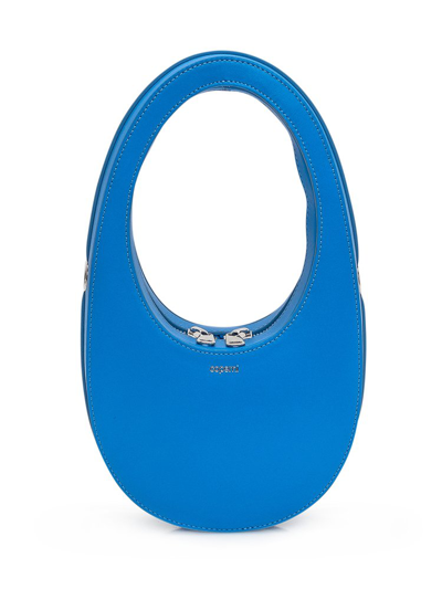 Coperni Logo Printed Mini Swipe Bag In Blue