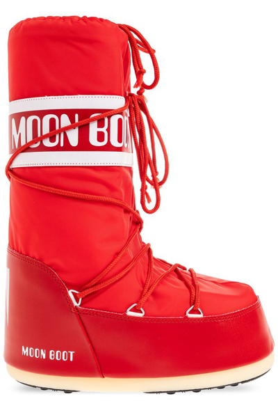 Moon Boot Logo Detailed Lace In Red