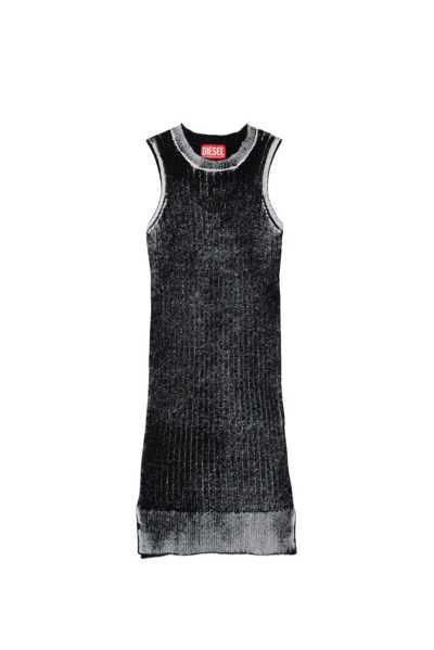 Diesel Kids' Dradi Dress  Sleeveless Printed Cotton Dress With Oval D Logo In K900