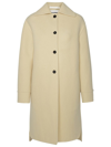 JIL SANDER JIL SANDER CREAM WOOL COAT