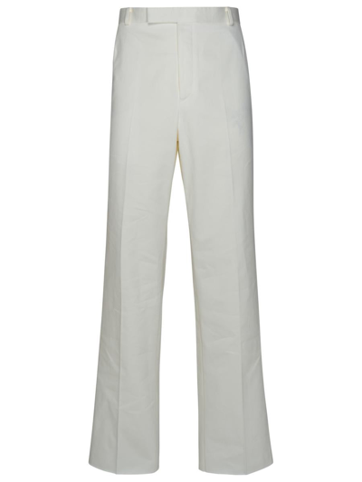Thom Browne Tailored Trousers In White Cotton