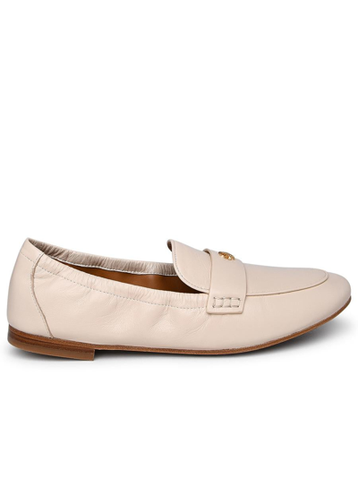 Tory Burch Ballet Loafers In Cream Leather