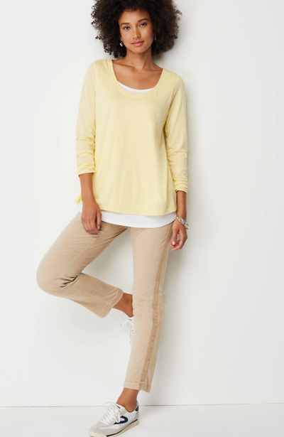 Jjill J.jill Sateen Slim-leg Pants In Light Farro