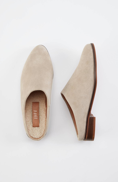 Jjill J.jill Poppy Sherpa-lined Mules In Putty