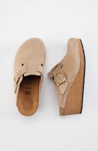 Jjill J.jill Birkenstock® Fanny Mules In Warm Sand Suede