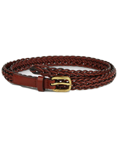 Gucci Leather Belt In Red