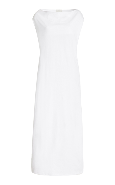 Loulou Studio Off-the-shoulder Organic Cotton Midi Dress In White