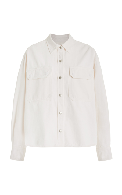 Agolde Gwen Organic Cotton Denim Shirt In White