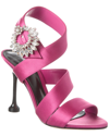 ALEXANDRE BIRMAN ALEXANDRE BIRMAN ANTONIA CRYSTALS SATIN SANDAL