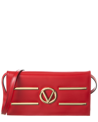Valentino By Mario Valentino Lena Dorado Leather Shoulder Bag In Red