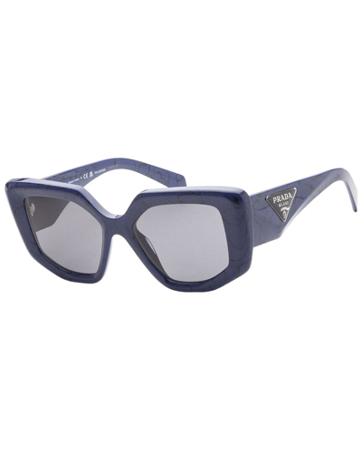 Prada Women's Pr14zs 50mm Polarized Sunglasses In Black
